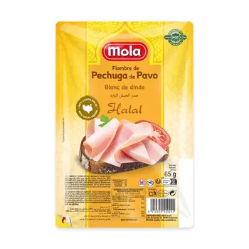Pechuga de pavo Mola Halal 65g Lonchas